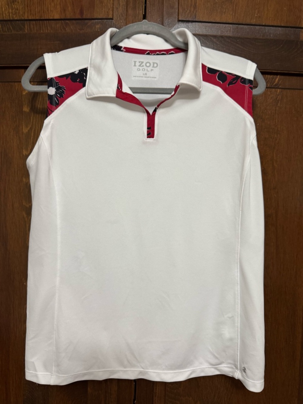 Golfcore Athleisure Breatheable Performance Sleeveless Polo - Floral- Size L